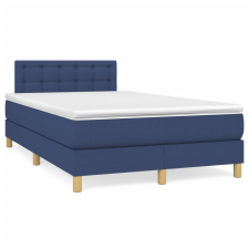 vidaXL kék szövet rugós és LED-es ágy matraccal 120x190 cm ágy és ágykellék