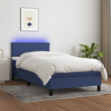 vidaXL kék szövet rugós és LED-es ágy matraccal 80 x 200 cm ágy és ágykellék