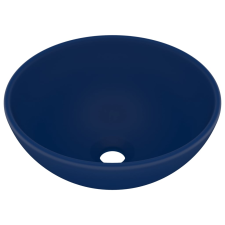vidaXL kerek matt sötétkék kerámia luxus mosdókagyló 32,5 x 14 cm (146968) szaniter