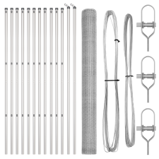 vidaXL Kerítés Készlet 2 db-os készlet Horganyzott acél Nagy Tartós (3352966) építőanyag