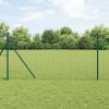 vidaXL Kerítésoszlopok 26 db Zöld Ø32 mm 170 cm Horganyzott acél