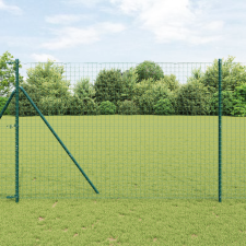 vidaXL Kerítésoszlopok 52 db Zöld Ø32 mm 210 cm Horganyzott Acél kerti bútor