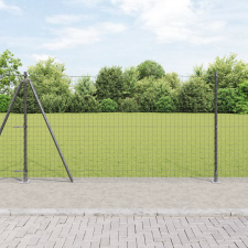 vidaXL Kerítésoszlopok Alaplemezsel 13 db Ø32mm 78,5cm Horganyzott Acél kerti bútor
