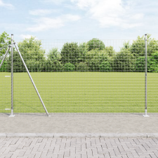 vidaXL Kerítésoszlopok Talapzatokkal 13 db Ø32mm 88,5cm Horganyzott Acél kerti bútor