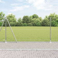 vidaXL Kerítésoszlopok Talpakkal 7 db Ø32mm 78,5cm Horganyzott Acél kerti bútor