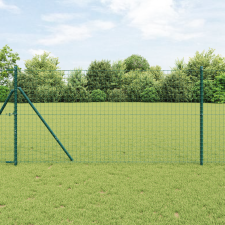 vidaXL Kerítoszlopok 2 pcs Zöld 180 cm Porszórt Acél kerti bútor