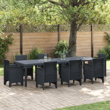 vidaXL Kertasztal Antracit 300x100x73 cm Poli Rattan, Kertasztal Antracit 150x100x73 cm Poli Rattan kerti bútor