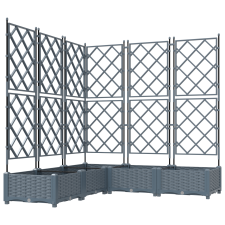 vidaXL Kertészeti Cserép Rácsos 5 db Világosszürke 120x120x125.5 cm (42002888) kerti tárolás