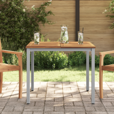 vidaXL Kerti Asztal 90x90x75 cm Szilárd Akácfa és Fém kerti bútor