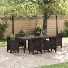 vidaXL Kerti Asztal Barna 200x100x73 cm Polirattan kerti bútor