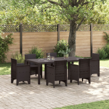vidaXL Kerti Asztal Barna 200x100x73 cm Polirattan kerti bútor