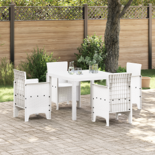 vidaXL Kerti Asztal Fehér 100x100x73 cm Poli Rattan kerti bútor