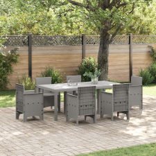 vidaXL Kerti Asztal Világosszürke 200x100x73 cm Polyrattan kerti bútor
