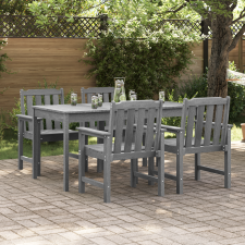 vidaXL Kerti Étkezőszékek 4 db Világosszürke 65.5x55.5x88 cm HDPE kerti bútor