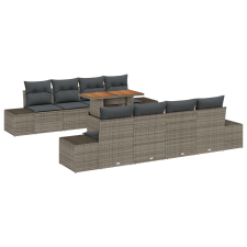 vidaXL Kerti Kanapé Set 7 darabos Barna Rattan 4-Fős Kültéri Kanapé (3349936) kerti bútor
