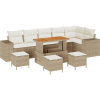 vidaXL Kerti Kanapé Szett 10 pcs Beige és krém 110 x 55 x 71 cm (3363981)