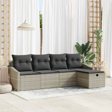 vidaXL Kerti Kanapé Szett 5 pcs Világosszürke 233 x 117 x 85 cm kerti bútor