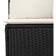 vidaXL Kerti Kanapé Szett 6 pcs Fekete Poli rattan (3346687) kerti bútor