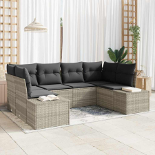 vidaXL Kerti Kanapé Szett 6 pcs Világosszürke 234 x 154 x 85 cm kerti bútor