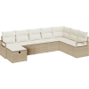 vidaXL Kerti Kanapé Szett 8 pcs Bézs Poli rattan (3360562)
