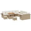 vidaXL Kerti Kanapé Szett tárolóval 13 pcs Bézs Poli rattan (3363756)