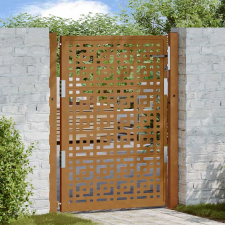 vidaXL Kerti kapu 105x130 cm időjárásálló acél kereszt kivitelben kerti bútor