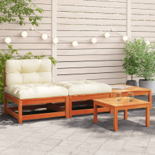 vidaXL kerti karfa nélküli kanapé párnával és lábtartóval kerti bútor