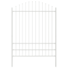 vidaXL Kerti Kerítés Íves Fedél Fehér 1,7x2 m Acél (42003921)
