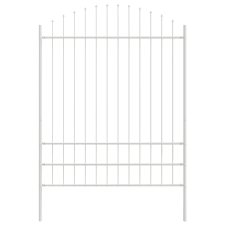 vidaXL Kerti Kerítés Íves Fedél Fehér 1,7x2 m Acél (42003921) építőanyag