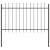 vidaXL Kerti Kerítés Lándzsás Felsővel Szürke 1,7x1,2 m Fém (42003871)