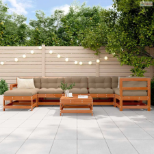vidaXL Kerti lounge szett 8 pcs Viaszbarna Tömör fenyő kerti bútor