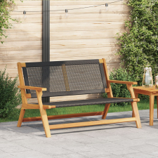 vidaXL Kerti pad Fekete 122x76x73,5 cm Tömör akácfából kerti bútor