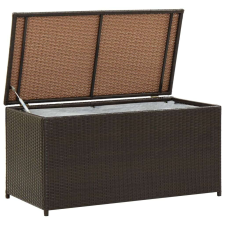 vidaXL kerti polyrattan tárolóláda 100 x 50 x 50 cm, barna kerti tárolás