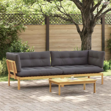 vidaXL Kerti raklapos kanapé egységek 2 Darab Tömör Akácfa kerti bútor