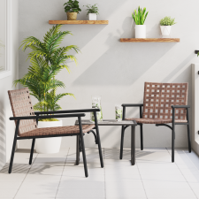 vidaXL Kerti székek 2 db Fekete 79x56x73,5 cm Poly Rattan kerti bútor