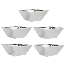 vidaXL Kerti Tál Cserép 5 db 35x35x15 cm Rozsdamentes Acél (873805) kerti tárolás