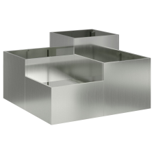 vidaXL Kerti Ültető 100x100x48 cm Horganyzott Acél (865853) kerti tárolás