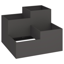 vidaXL Kerti Ültető 80x80x60 cm Fekete Acél (865855) kerti tárolás