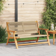 vidaXL Kertipad Bézs 76x122x73 cm Tömör akácfa kerti bútor