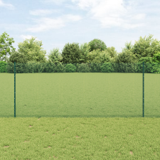 vidaXL Kertkerítés Készlet 2db-os Zöld Fém 10 x 1 m Kertkerítés építőanyag