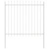 vidaXL Kertkerítés Lágycsúcsos Fehér 1,7x1,5 m Acél (42003882)