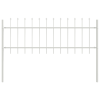 vidaXL Kertkerítés Lánghegyű Fehér 1,7x0,6 m Acél (42003878)