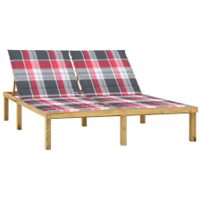 vidaXL Kétágyas Napozóágy - 200x138cm - Fenyőfa kerti bútor