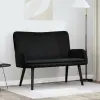 vidaXL Kétfős Kanapé Fekete 115 x 61 x 87 cm Bársony
