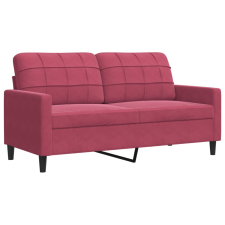 vidaXL kétszemélyes bordó bársony kanapé 140 cm (4007628) bútor