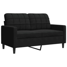 vidaXL kétszemélyes fekete bársony kanapé 120 cm bútor