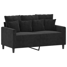 vidaXL kétszemélyes fekete bársony kanapé 120 cm (359298) bútor