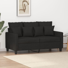 vidaXL kétszemélyes fekete szövetkanapé 120 cm bútor