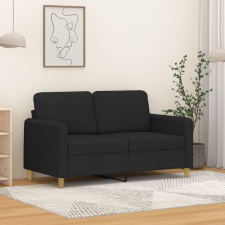 vidaXL kétszemélyes fekete szövetkanapé 120 cm bútor