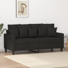 vidaXL kétszemélyes fekete szövetkanapé 140 cm bútor